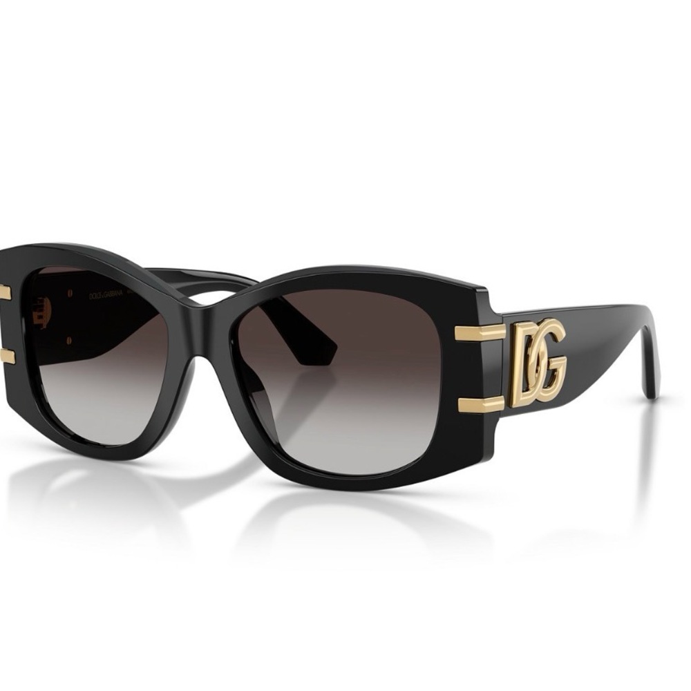 Dolce & Gabbana Black DG Logo Oversized Sunglasses DG4501